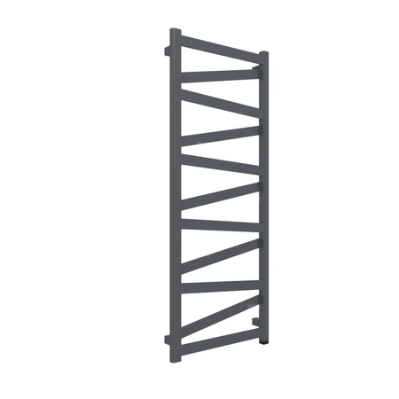 Grzejnik elektryczny TERMA VIPERA One 500 x 1230 mm, kolor metaliczna czerń, moc 400 W, podłączenie E1, kabel prosty z wtyczką 1,5m