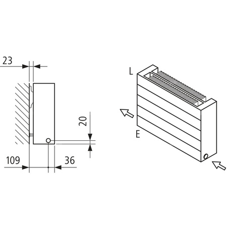 Grzejnik płytowy typ 22 KERMI HHN, z osłonami wym. 840 x 2400 mm, kolor biały, moc 4817 W