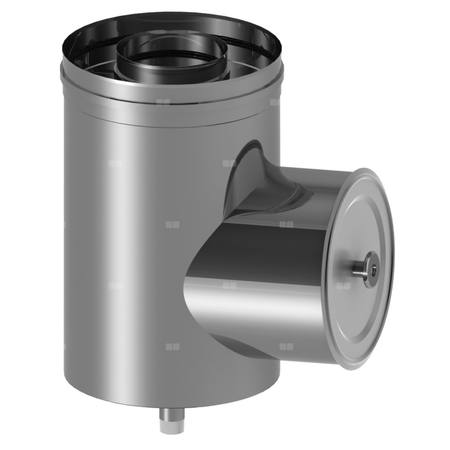 Podstawa komina z odwodnieniem, rewizją i syfonem JEREMIAS CLV-P262 stal nierdzewna fi 160/260