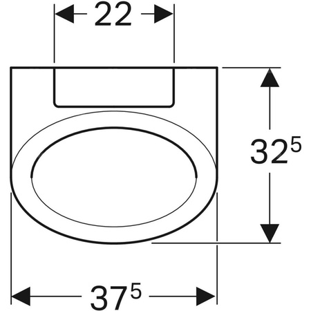 Pisuar Geberit Centaurus, bezwodny, odpływ do tyłu lub w dół: T=32.5cm, Odpływ=Do tyłu lub w dół, Biały / KeraTect