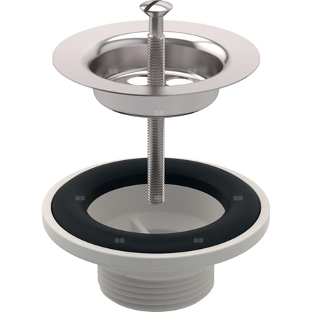 Zawór zestawu odpływowego Geberit do umywalki: Stal nierdzewna