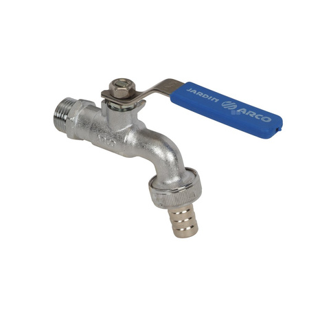Zawór kulowy ARCO JARDIN stal nierdzewna czerpalny 3/4'' GZ kątowy, uchwyt: dźwignia chrom