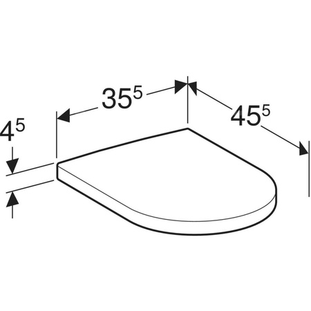 Deska sedesowa Geberit iCon: Wolne opadanie=Tak, Zawiasy wypinane=Tak, Mocowanie=Od góry, Biały / Błyszczący