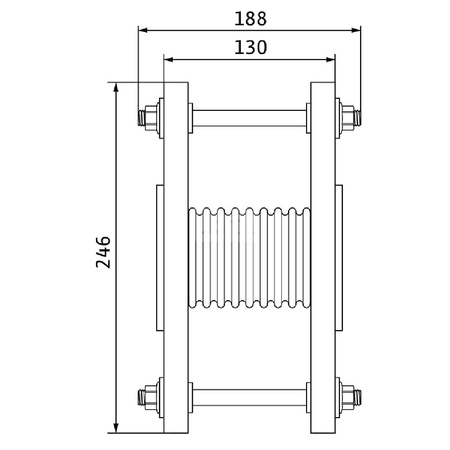 Akcesorium do pomp WILO - Kompensator ze stali nierdzewnej V 4A DN 50