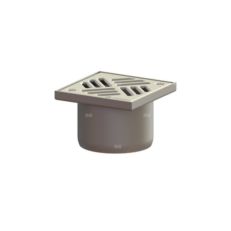 Kratka KESSEL kwadratowa ze stalowai nierdzewnej 150x150mm do wpustu