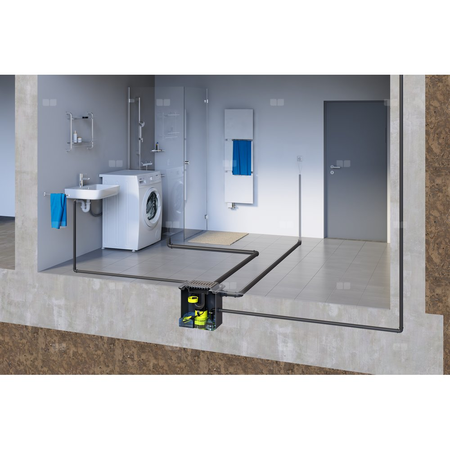 UFB 200/40 - Przepompownia do wody szarej z kratką ściekową do montażu w płycie podłogowej