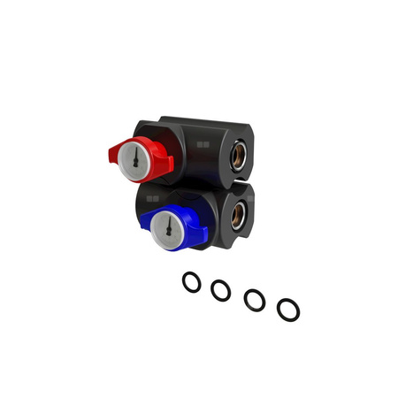 Zestaw CS20-1 - zawory odcinające (2x c.o. 3/4" z termometrami i izolacjami)