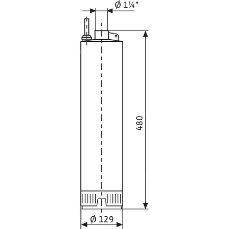 Pompa głębinowa 1-fazowa WILO Sub TWI 5-304EM częstotliwość 50 Hz, moc 0.55 kW 4.5 A, prędkość obrotowa 2810 obr/min