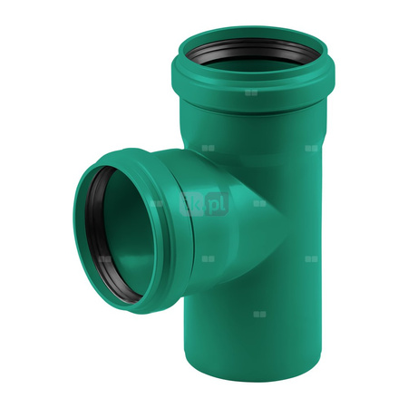 Trójnik MAGNAPLAST KG 2000 KGEA 45' PP-md DN 200 x DN 110 x DN 200 (ww x ww x wz), kolor zielony