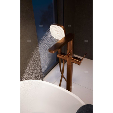 Bateria Malaga, wannowa, wolnostojąca, PVD brushed rose gold