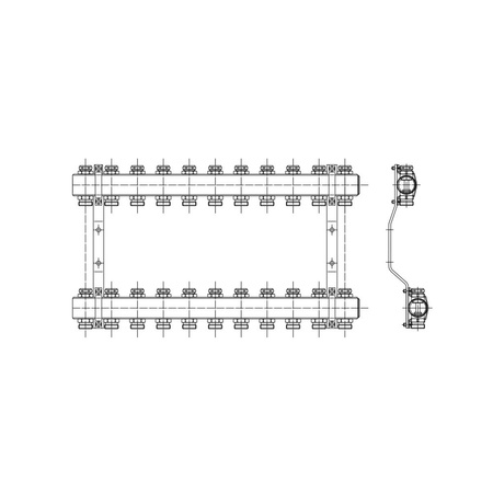 PHA-109 10-obwodowy PN10 Rozdzielacz CuZn
