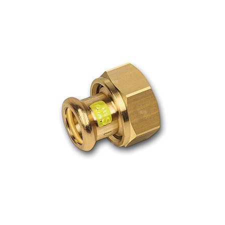 Półśrubunek SANHA Press Gas dwuczęściowy, miedź, 28 mm x 1 1/2'' (zw x nz)