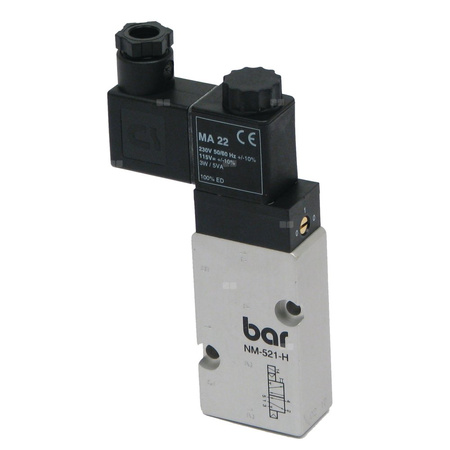 Zawór 5/2 (do napędów dwustronnego działania) 230V/50Hz