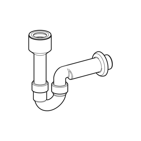Kolanko gwintowane Geberit z nakrętką: Biały-alpin