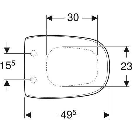 Deska sedesowa Geberit Citterio: Wolne opadanie=Tak, Mocowanie=Od góry, Biały / Błyszczący