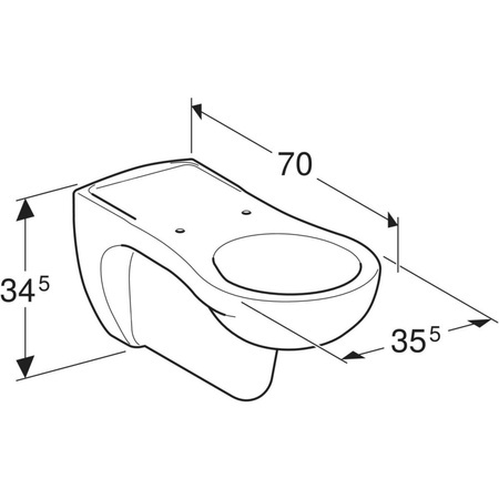 Miska WC wisząca GEBERIT Vitalis ceramiczna biała błyszcząca
