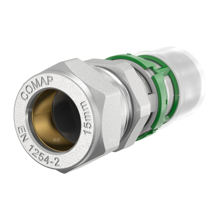 Złączka przejściowa, końcówka zaprasowywana COMAP MultiSkin Visu-Control, mosiądz, 16x2 x 15 mm (MZ x NZ)