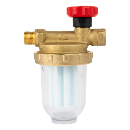 Filtr olejowy AFRISO V500Si jednorurowy fi 3/8'' x 3/8'' GW x GZ, z wkładem plastikowym, maks. przepływ 250 l/h