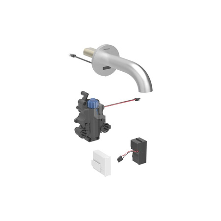 Bateria umywalkowa Geberit Piave, ścienna: Chrom błyszczący, L=17cm