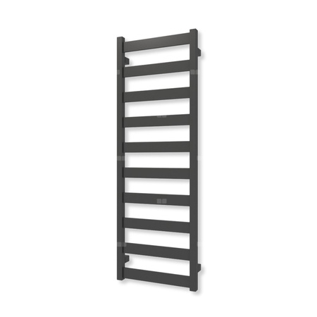 Grzejnik elektryczny TERMA VIVO ONE 1150 x 400 mm, kolor heban, moc 400 W, podłączenie E1, kabel spiralny z wtyczką biały