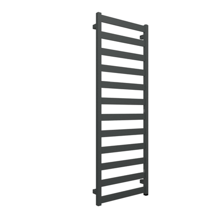 Grzejnik elektryczny TERMA VIVO One 500 x 1390 mm, kolor grafit, moc 600 W, podłączenie E8, kabel spiralny z wtyczką srebrzysty