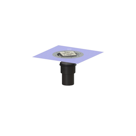 Wpust Ecoguss, DN100, odpł. pionowy, z nasadką Variofix i kratką szczel/ramą nierdz. 120x120