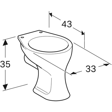 Miska WC stojąca GEBERIT Bambini ceramiczna biała błyszcząca