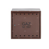 Punkt redukcyjno-pomiarowy na 2 gazomierze G4, w skrzynce z laminatu 600x600x250 - brązowy