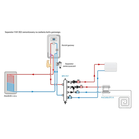 Separator mikropęcherzy AFRISO FAR 302, do C.O., do klimatyzacji, 10 bar / 110'C, 1'' (GW)Instalacje i źródła ciepła