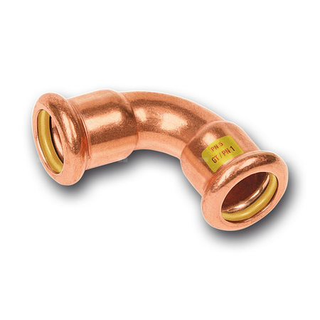 Łuk 90' SANHA Press Gas, miedź, 14 mm (zw x zw)