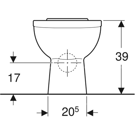 Stojąca miska WC Koło Idol do spłuczki nasadzanej, lejowa, wylot poziomy