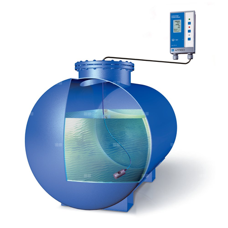 Czujnik elektroniczno-pneumatyczny poziomu cieczy AFRISO DTA 10, zakres 0-3,5/0-4 m, z wyświetlaczem