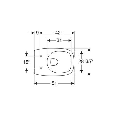 Deska sedesowa Geberit Fantasia: Wolne opadanie=Nie, Mocowanie=Od góry, Biały / Błyszczący