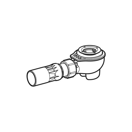 Kołnierz mocujący syfonu brodzikowego 52 z uszczelką