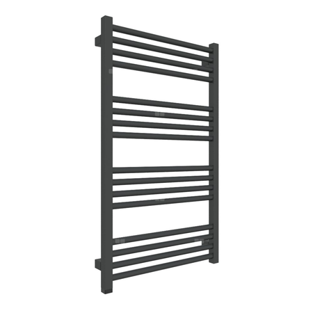 Grzejnik elektryczny TERMA FIONA ONE 530 x 900 mm, kolor czarny jak kruk RAL9005, moc 400 W, podłączenie E8, kabel prosty bez wtyczki 1,5m czarny