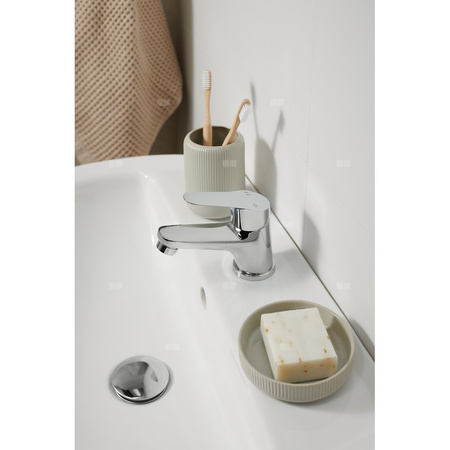 Bateria SPARC umywalkowa, stojąca ze spustem typu kilk-klak, chrom