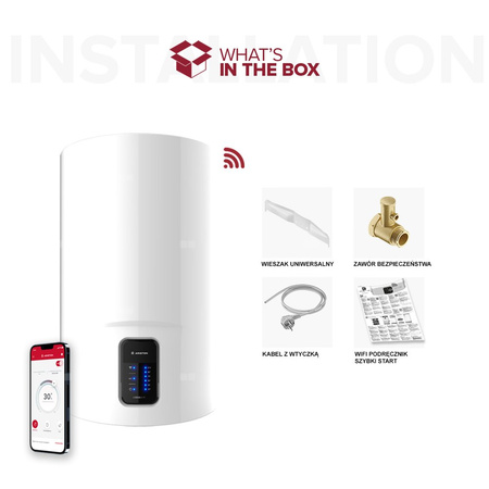 Elektryczny pojemnościowy podgrzewacz wody LYDOS WIFI 100 V 1,8K EU