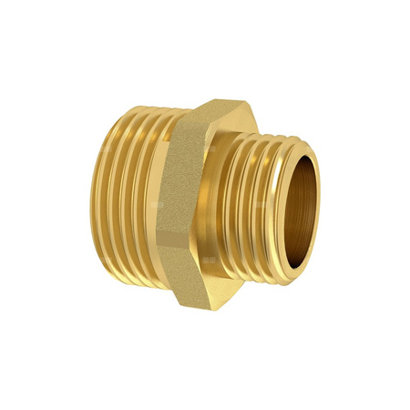 Nypel redukcyjny skręcany, GZ/GZ 1½x1 mosiądz