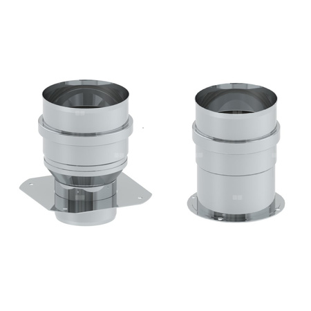 Zestaw 2 złączek: fi60-fi80mm oraz fi80mm do kotła Ferroli z króćcami pomiarowymi