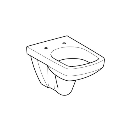 Deska sedesowa Geberit Selnova Square, mocowanie od dołu: Wolne opadanie=Nie, Zawiasy wypinane=Nie, Mocowanie=Od dołu, Biały / Błyszczący
