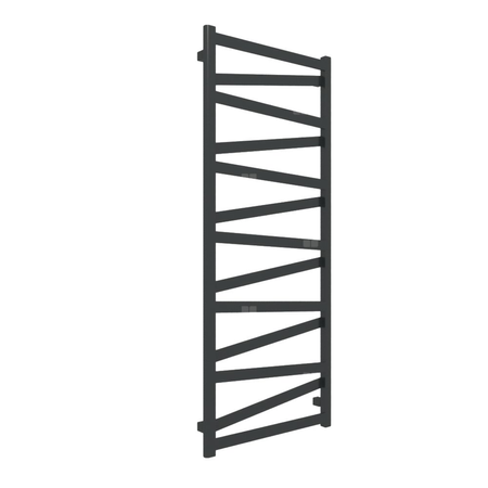 Grzejnik elektryczny TERMA VIPERA 600 x 1470 mm, kolor czarny jak kruk RAL9005, moc 600 W, podłączenie E1, kabel prosty z wtyczką