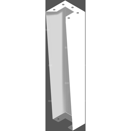 Podpora z blachy 1 mm: 650 x 235 mm, do szafy gł. 250 (25 GW, 52 G6GW) RAL 9003