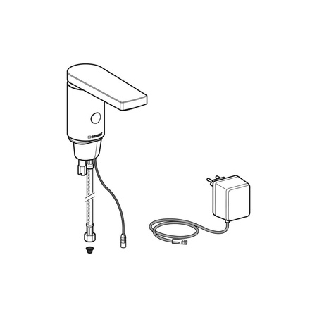 Korpus baterii Geberit bez okrągłego otworu, do baterii umywalkowej typ 186: Chrom błyszczący