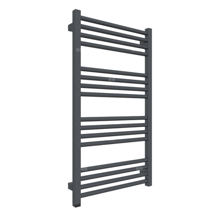 Grzejnik elektryczny TERMA FIONA ONE 500 x 900 mm, kolor metaliczna czerń, moc 400 W, podłączenie E8, kabel prosty bez wtyczki