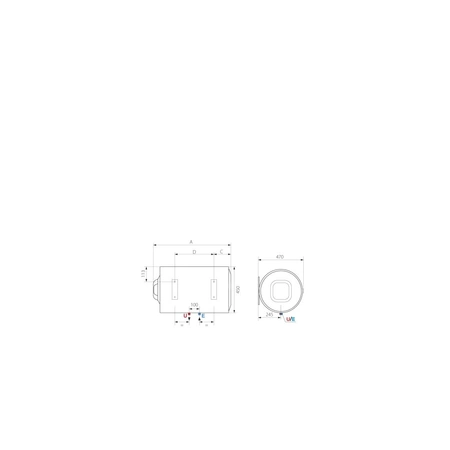 Elektryczny pojemnościowy podgrzewacz wody PRO1 ECO 100 H 1,8K PL EU