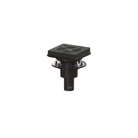 Wpust KESSEL Ecoguss z 1 przyłączem DN 70, odpływ pionowy, kratka 234x234mm tworzywo sztuczne