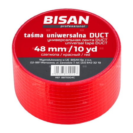 Taśma uniwersalna DUCT 48 mm / 10 mb czerwona