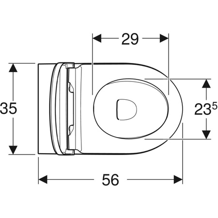Miska WC stojąca GEBERIT iCon bez kołnierza wewnętrznego