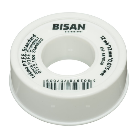 Taśma P.T.F.E. standard woda 0,075 mm/12 mm/12 mb (rolka biała)