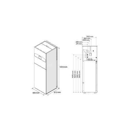 Pakiet - Pompa ciepła powietrze-woda split ARISTON NIMBUS COMPACT S NET R32 7.4 kW 230 V + Moduł naścienny SENSYS HD + Moduł komunikacji internetowej (aplikacja Ariston Net)